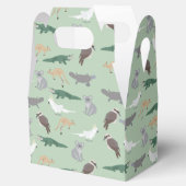 Australisches Ureinwohner Eukalyptus Grünes Muster Geschenkschachtel (Geöffnet)