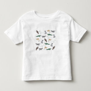 Australisches Ureinwohner Eukalyptus Grünes Muster Kleinkind T-shirt
