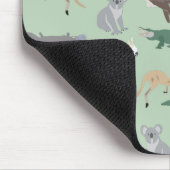 Australisches Ureinwohner Eukalyptus Grünes Muster Mousepad (Ecke)