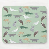 Australisches Ureinwohner Eukalyptus Grünes Muster Mousepad (Vorne)