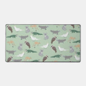 Australisches Ureinwohner Eukalyptus Grünes Muster Schreibtischunterlage (Vorderseite)