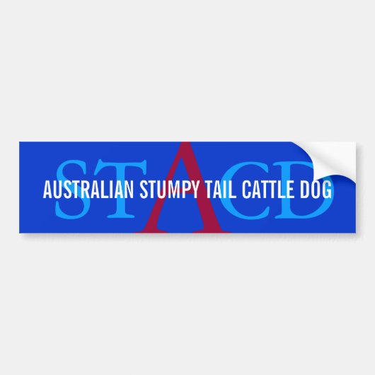 Australisches Vieh-Hundemonogramm Autoaufkleber (Vorne)
