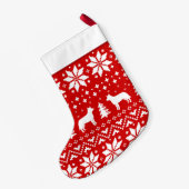 Australisches Vieh-HundeSilhouette-Muster Heeler Kleiner Weihnachtsstrumpf (Rückseite (Hängend))