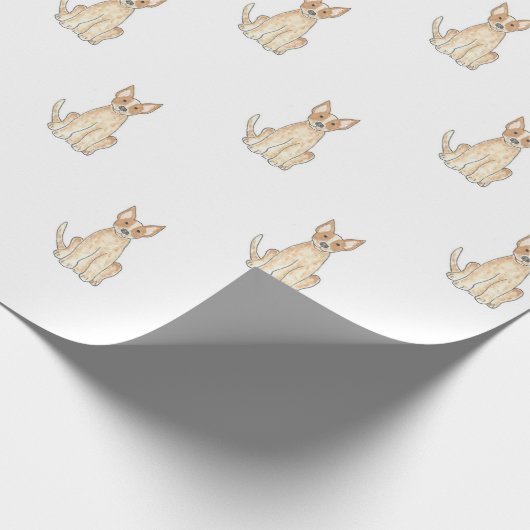 Australisches Vieh-HundHeeler Geschenk-Packpapier Geschenkpapier (Ecke)