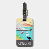 Australisches Vintage-Poster Gepäckanhänger (Vorderseite vertikal)