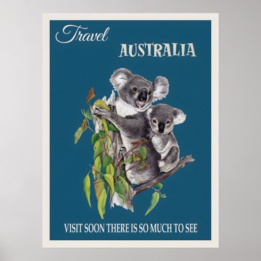 Australisches Vintage-Poster Poster (Vorne)