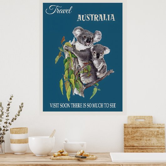 Australisches Vintage-Poster Poster (Küche)