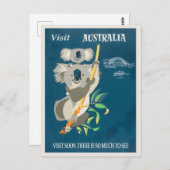 Australisches Vintage-Poster Postkarte (Vorne/Hinten)
