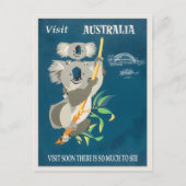 Australisches Vintage-Poster Postkarte (Vorderseite)