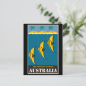 Australisches Vintage-Poster Postkarte (Stehend Vorderseite)