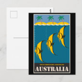 Australisches Vintage-Poster Postkarte (Vorne/Hinten)