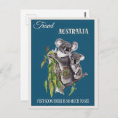 Australisches Vintage-Poster Postkarte (Vorne/Hinten)