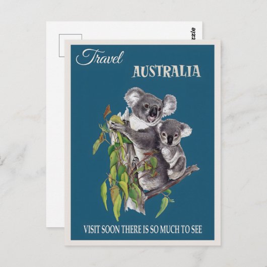 Australisches Vintage-Poster Postkarte (Vorne/Hinten)