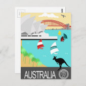 Australisches Vintage-Poster Postkarte (Vorne/Hinten)