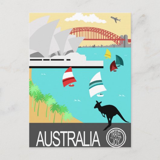 Australisches Vintage-Poster Postkarte (Vorderseite)