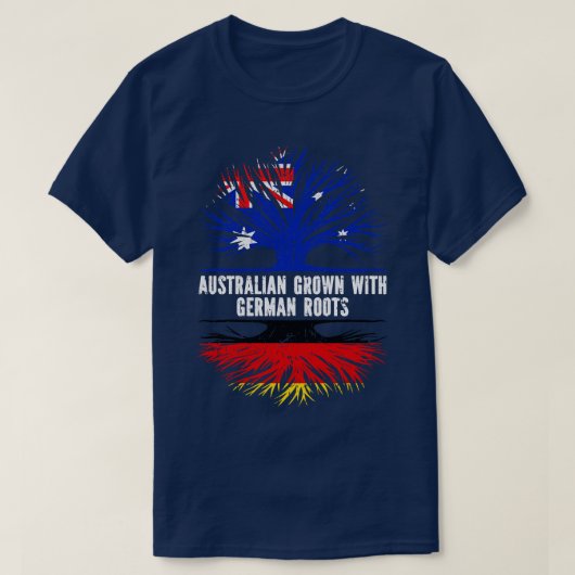 Australisches Wachstum mit deutscher Roots Austral T-Shirt (Design vorne)