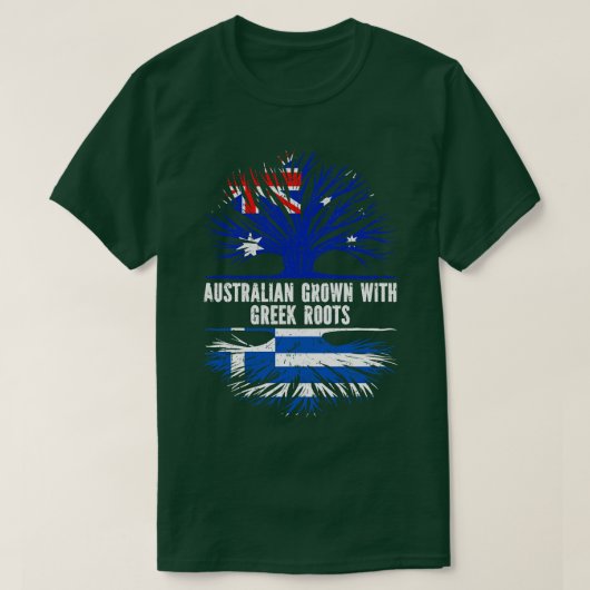 Australisches Wachstum mit griechischer Roots-Aust T-Shirt (Design vorne)