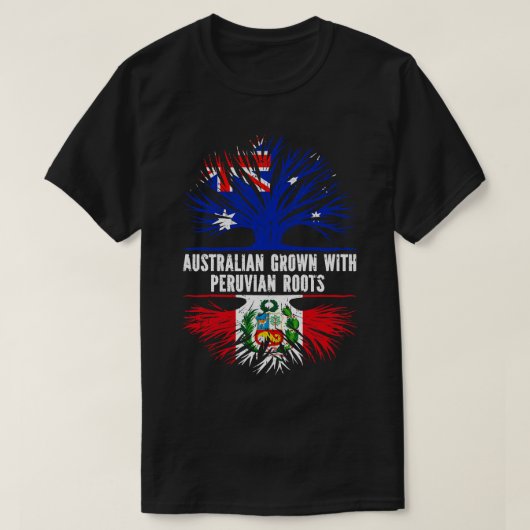 Australisches Wachstum mit peruanischen Wurzeln Au T-Shirt (Design vorne)