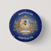 Australisches Wappen Kreisform Button (Vorderseite)
