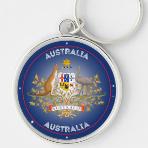 Australisches Wappen Kreisform Schlüsselanhänger