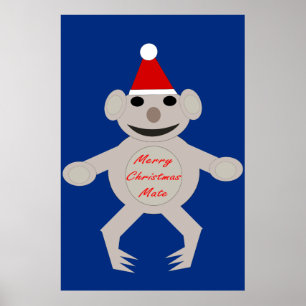 Australisches Weihnachts-Koala-Bärenposter Poster