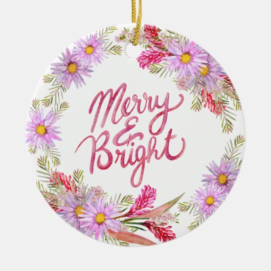 Australisches Weihnachtsbotanicals Keramik Ornament (Vorne)