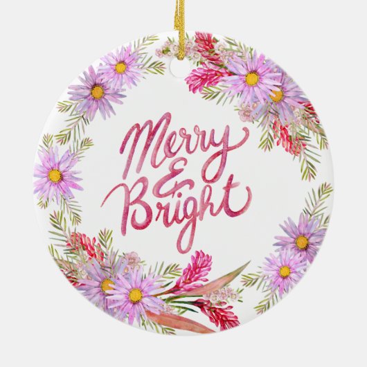 Australisches Weihnachtsbotanicals Keramik Ornament (Hinten)