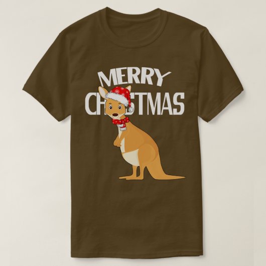 Australisches Weihnachtskangaroo T-Shirt (Design vorne)