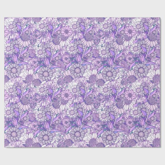 Australisches Wildblume Garden Wrapping Paper Geschenkpapier (Flach)