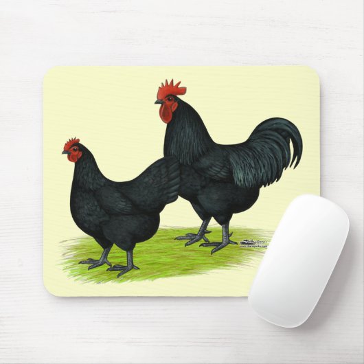 Australorp Black Chickens Mousepad (Mit Mouse)