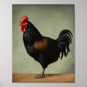 Australorp-Hühner-Kunstposter, Vintage-Vogel Poster (Vorne)