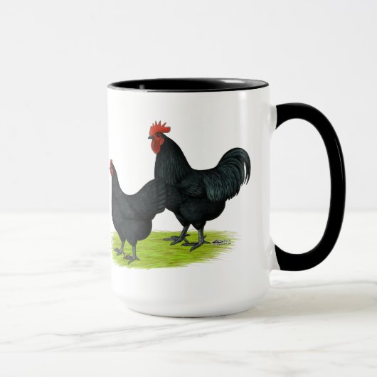 Australorp schwarze Hühner Tasse (Rechts)
