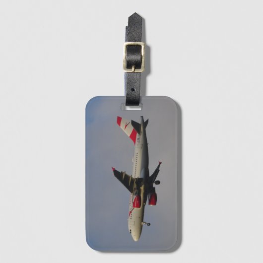 Austria Airplane Lugtag Gepäckanhänger (Vorderseite Vertikal)