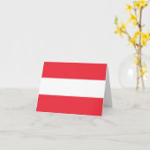 Austria (Austrian) Flag Karte (Gelbe Blume)