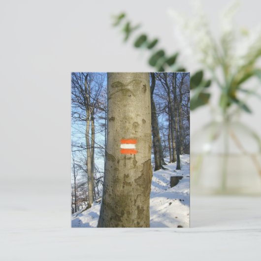 Austria-Fahne Postkarte (Stehend Vorderseite)