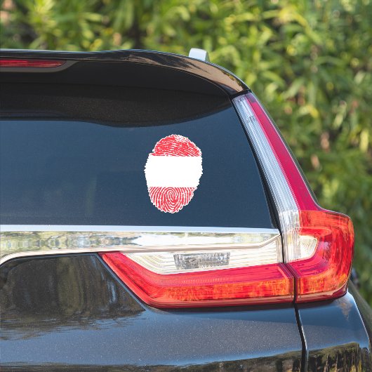 Austria Fingerprint Flag Aufkleber (Auto Seite)