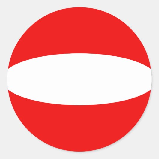 Austria Fisheye Flag Sticker (Vorderseite)