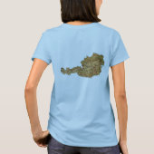 Austria Flag and Map dk T - Shirt (Rückseite)