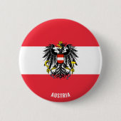 Austria Flag Charming Patriotic Button (Vorderseite)