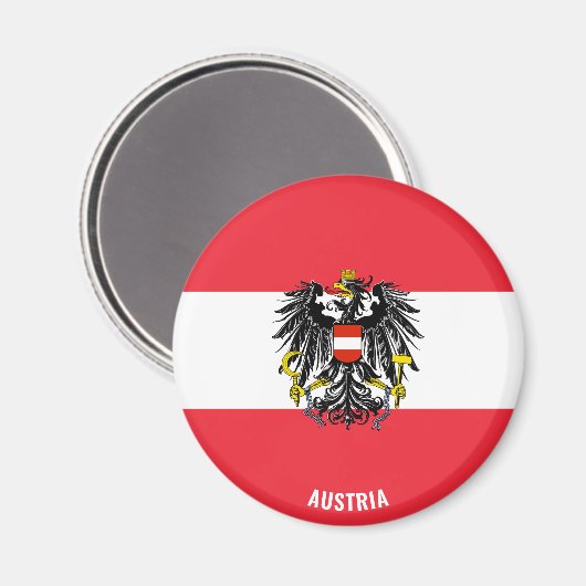 Austria Flag Charming Patriotic Magnet (Vorderseite/Rückseite)