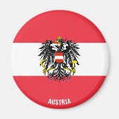 Austria Flag Charming Patriotic Magnet (Vorne)