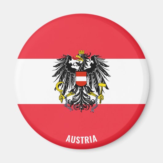 Austria Flag Charming Patriotic Magnet (Vorne)