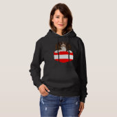 Austria Flag English Springer Spaniel Dog In Pocke Hoodie (Vorne ganz)