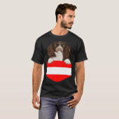 Austria Flag English Springer Spaniel Dog In Pocke T-Shirt (Vorne ganz)