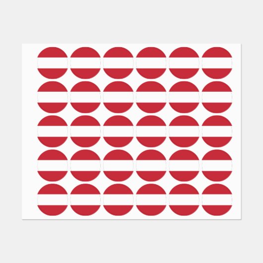 Austria flag etiketten (Blatt)