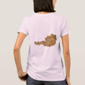 Austria Flag + Karte + Text T - Shirt (Rückseite)