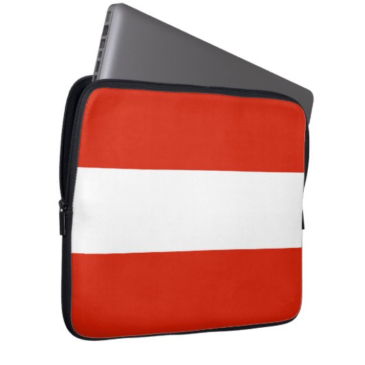 Austria Flag Laptop Sleeve (Vorne Rechts)