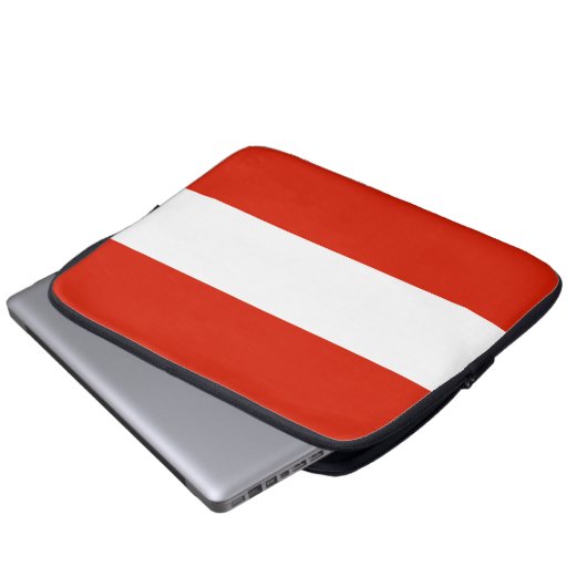 Austria Flag Laptop Sleeve (Vorne Knopf)