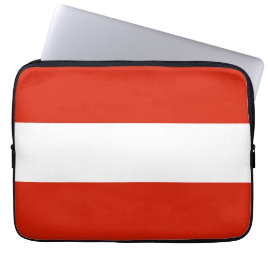 Austria Flag Laptop Sleeve (Vorderseite)