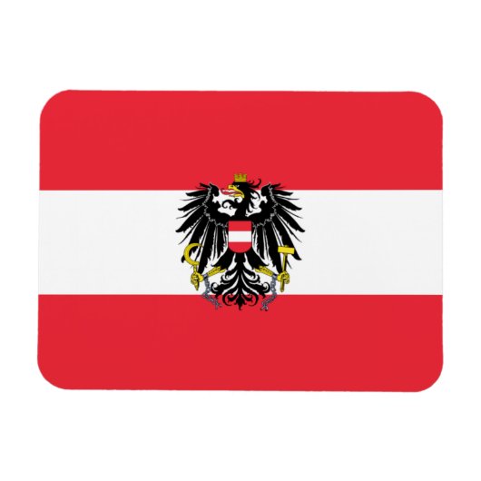 Austria Flag Magnet (Horizontal)